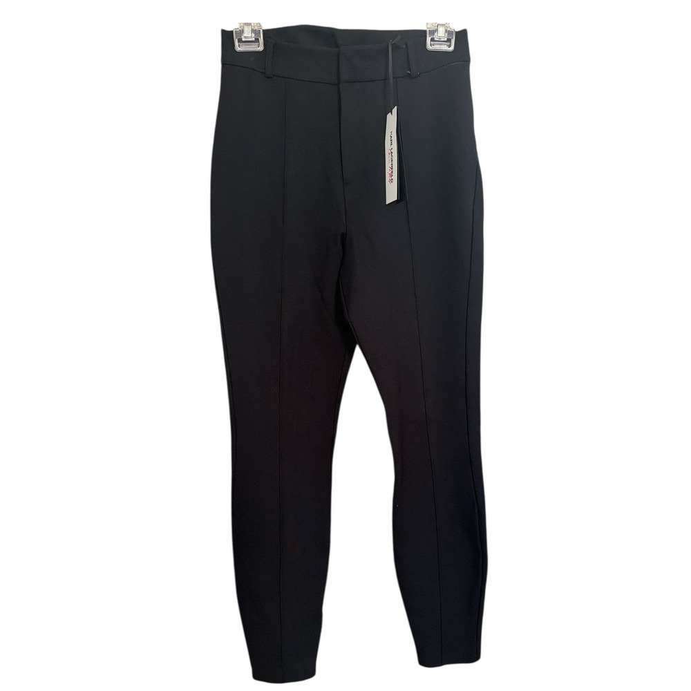Karl Lagerfeld Paris x Carine Roitfeld Black Pintuck Skinny Trousers Ankle Zip